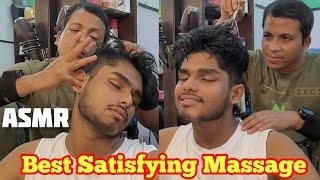 Head Massage By Krishna Barber  ASMR Relaxing Head Massage  Hair Neck Cracking ‍️