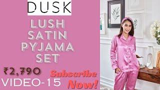 Satin Lush Pyjama Set  Dusk Attire Satin Nighty  Satin Nightwear Collection