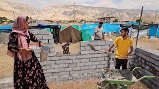 lifestyle of Iranian nomads Building a beautiful nomadic house 