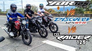 Yamaha libero 125 vs Discover 125str vs Tvs Raider 125  Drag Race 