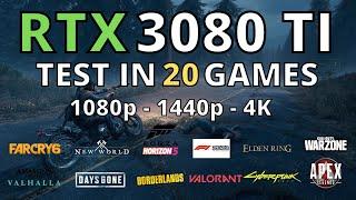 RTX 3080 TI BENCHMARK IN 1080p 1440p 4K  20 GAMES TESTED