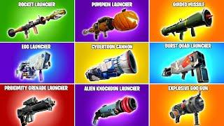 Evolution of All Fortnite Explosive Weapons Chapter 1 Season 1 - Chapter 4 Season 3