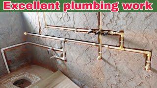 plumbing work for concealed wall mixer with all details