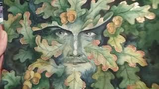 Green Man painting