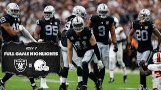 Las Vegas Raiders vs. Cleveland Browns Highlights  2024 Week 4  NFL