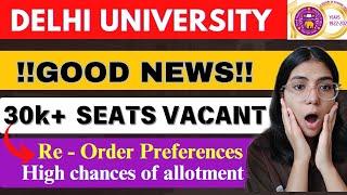 GOOD NEWS  High Chances of Upgrade & Allotment in Round 2  Vacant list & Re - Order Preferences