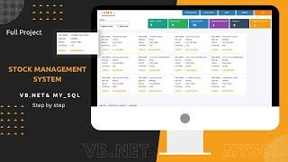 Stock Management System in VB Net and My SQL Database  Step by Step  Full Projects