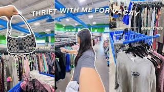 THRIFT WITH ME for VACATION + haul  trip essentials everyday basics..