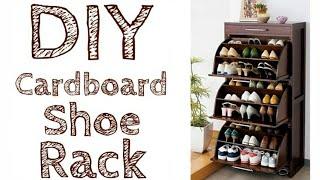 How to make shoe rack at home with cardboard