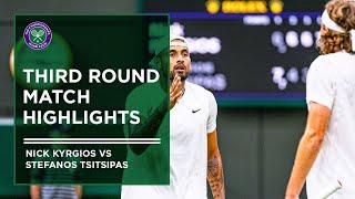 Nick Kyrgios vs Stefanos Tsitsipas  Match Highlights  Wimbledon 2022