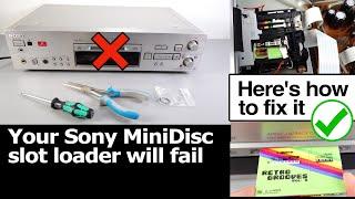 How to fix a faulty Sony MiniDisc slot eject mechanism