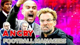 Angry Football Coaches - Crazy Reaction - Angry Moments ft. Mourinho Jurgen Klopp Pep Guardiola