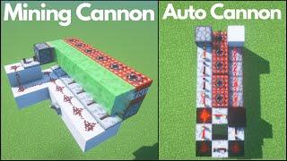 Minecraft 5 Redstone TNT Cannon Designs Tutorial