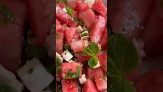 Watermelon and Feta Salad #saladrecipe #recipe #recipetutorial #healthyrecipe #easyrecipeathome