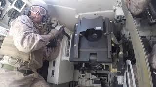 M1A1 Abrams firing range - crew camera shows loading mechanism