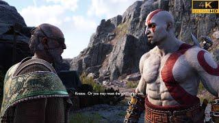 Young Kratos threatens the All-Father Odin God of War Valhalla