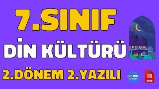 7.Sınıf Din Kültürü 2.Dönem 2.Yazılı Soruları ve Çözümü Yeni %99 Çıkabilir  