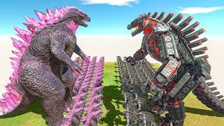 Legendary Godzilla War - Growing Evolved Godzilla vs Mechagodzilla Size Comparison Godzilla