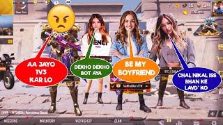 ️Random Ultra Pro Girl Call me Noob and I challenge for Tdm Room 1vs3  PUBGMOBILE  Wadu Gaming