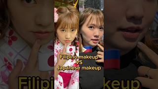 Filipino makeup VS Japanese makeup #philippines #japan #makeup