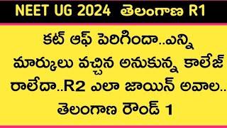 Neet ug 2024 Telangana round one allotments and round two upgrade updates  Neet hunt  neet ug 2024