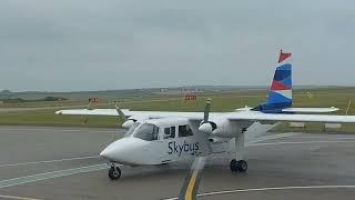 Lands End Airport with strong winds. ATC with Twin Otters and Islanders