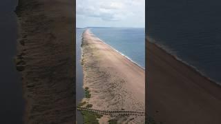 Far end or start of Chesil beach Fleet lagoon. The Beach is 29km long.