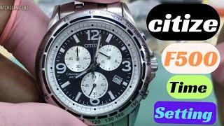 how to set time in citizen F500 watch #watchservicebd