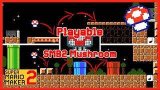 Super Mario Maker 2 - Playing as the SMB2 Mushroom