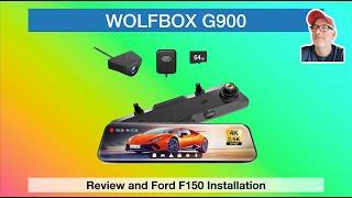 WOLFBOX G900 Rear View Mirror Camera Review and Ford F150 Install