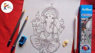 Lord Ganesha Drawing  How to draw Lord Ganesha  Pencil Drawing