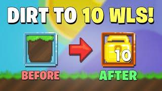 Dirt to 10 WLS How to get RICH FAST in Growtopia Simple Profit Method OMG