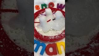 Fizzy Snowman Science for Kids #shorts