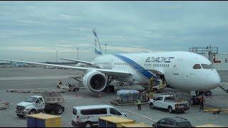 El Al Airlines Boeing 787-9  Tel Aviv to New York JFK  4K Video