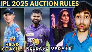 IPL 2025 Update Mega Auction Rules Change‍ Retained Players Limit  New Coach  KKR RCB DC MI