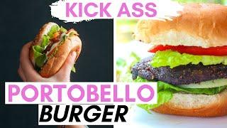 PORTOBELLO MUSHROOM BURGER  Healthy veggie burger   How to cook mushrooms