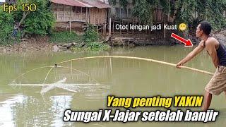 Sungai Kalijajar Anco Branjang Ikan Saat Air Sedang Surut