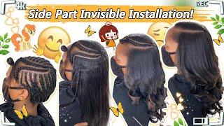 Transformation Sew-In Weave On Natural Hair  Side Part Invisible Install Ft.#ULAHAIR