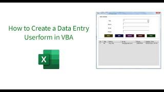 VBA User Form Add Update Delete and Save