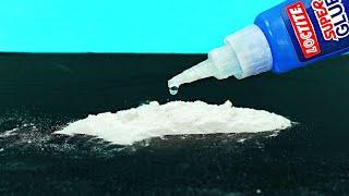 Super Glue and Baking soda  Pour Glue on Baking soda and Amaze With Results