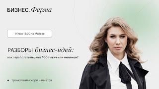 Анна Акинина  Разборы бизнес-идей как заработать первые 100 тысяч или миллион? 14 мая 1300