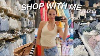 SHOP AT THE MALL WITH ME *shopping vlog*️lululemon pacsun brandy melville garage & more