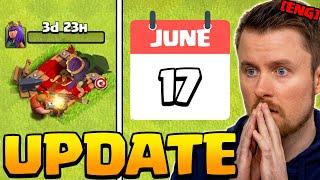JUNE UPDATE DATE TOWN HALL 17 INFORMATION and NEW HERO System Clash of Clans