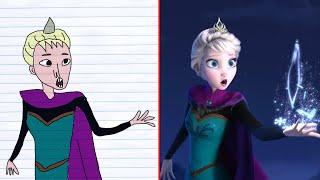Frozen Elsa Funny Kid Drawing Meme  Let It Go Song 