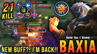 NEW BUFF 21 Kills Baxia New Build 100% Deadly & Tanky - Build Top 1 Global Baxia  MLBB