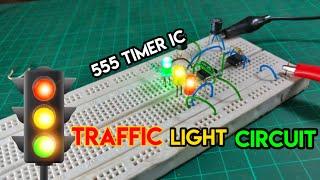 Traffic Light Circuit Using  555 Timer IC  Led Projects.
