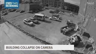 VIDEO Security camera catches partial collapse of Davenport building