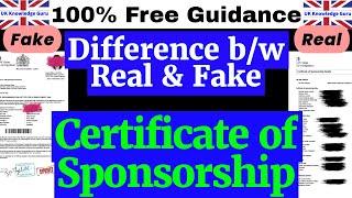 Certificate of Sponsorship  Scam  Learn Fake or Genuine