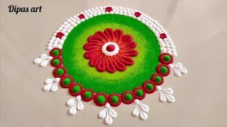 Small easy and attractive rangoli design 2022