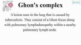 Ghons complex English - Medical terminology for medical students -